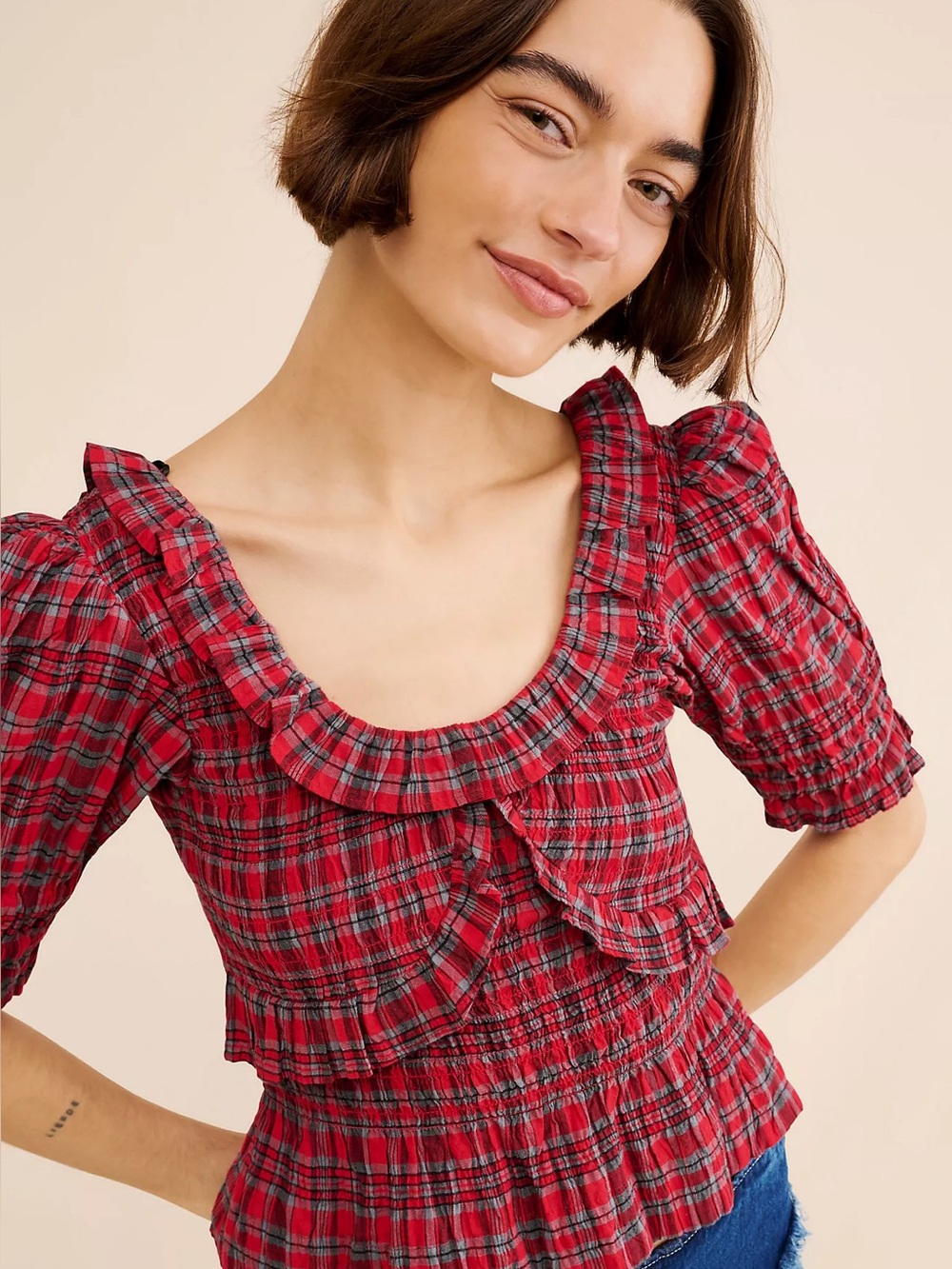 Damson Madder Megan Puff Sleeve blouse